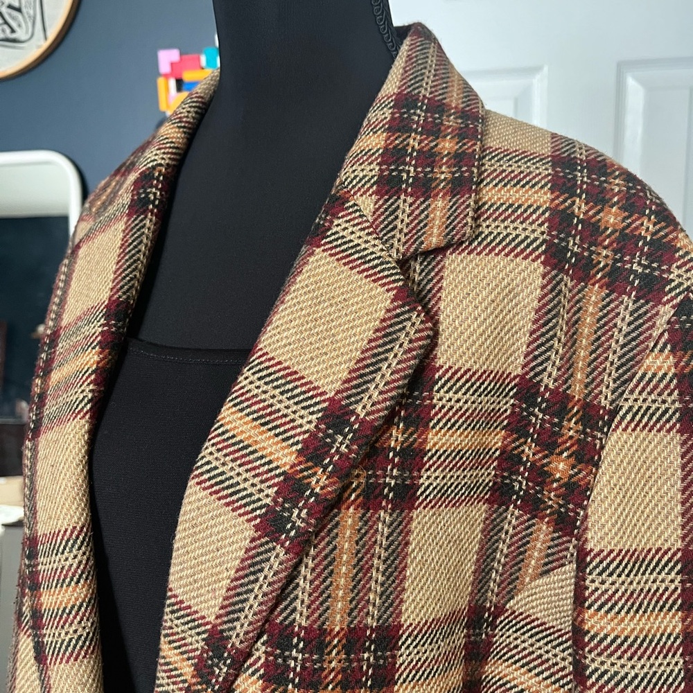 Vintage Plaid Blazer